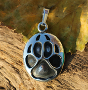 WOLF TRACK, PENDANT, STERLING SILVER - PENDANTS