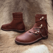 THE RAIDER, EARLY MEDIEVAL ANKLE SHOES, CUSTOM MADE - WIKINGERSCHUHE