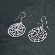 VEGVISIR, ICELANDIC RUNE EARRINGS, SILVER - EARRINGS