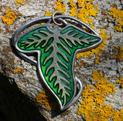 ELVEN LEAF PENDANT, TIN ALLOY - DRAGON FANTASY AMULETS