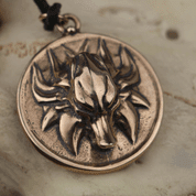 SLAVIC WOLF PENDANT, BRONZE - SLAVIC AMULETS