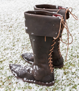 GOTHIC SHOES, LACE-UP, HIGH, BROWN - GOTHIC BOOTS