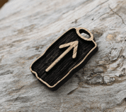 TIWAZ - RUNE - FUTHARK, WOOD - RUNE PENDANTS