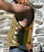 GREEK MUSCLE CUIRASS, BRASS PLATE - RÜSTUNGSTEILE