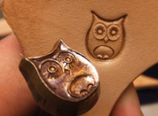 OWL, LEATHER STAMP - LEATHER STAMPS