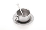 TI3601 TITANIUM COFFEE CUP WITH SAUCER AND SPOON KEITH - TITANAUSRÜSTUNG