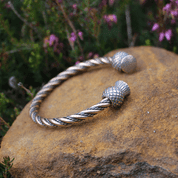 SCOTTISH THISTLE - ALBA, BRONZE BRACELET - VIKING, SLAVIC, CELTIC BRACELETS - BRONZE AND BRASS