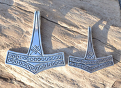 LARGE THOR'S HAMMER, ROMERSDAL, DENMARK, STERLING SILVER - PENDANTS