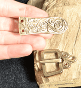 SLAVIC BELT FITTINGS, BRONZE, REPLICA - BRONZE HISTORICAL JEWELS