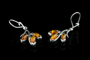 RENIA, AMBER, EARRINGS, STERLING SILVER - AMBER JEWELRY