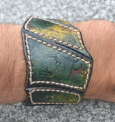 REPTILE, HANDCRAFTED LEATHER WRISTBAND - WRISTBANDS