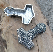 THOR'S HAMMER - SILVER, ÖLAND, SWEDEN, REPLICA AG 925, 13 G - ANHÄNGER - SCHMUCK, SILBER