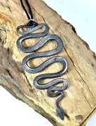 VIPERA, HAND FORGED SNAKE PENDANT - ANIMAL PENDANTS