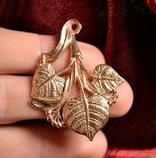 LIME LEAVES, SLAVIC TREE, PENDANT, BRONZE - BRONZE HISTORICAL JEWELS