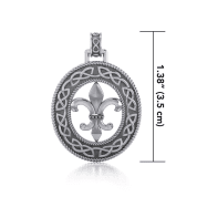 FLEUR DE LIS, CELTIC KNOTS, AG 925, 12 G - ANHÄNGER - SCHMUCK, SILBER