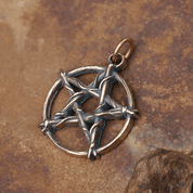 PENTAGRAM PENDANT, BRONZE - PENDANTS, NECKLACES