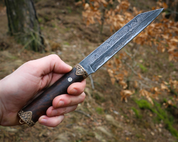 HJÖRTUR, VIKING SEAX KNIFE, DAMASK - KNIVES