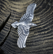 FLYING CROW - RAVEN PENDANT, STERLING SILVER - PENDANTS