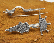 EARLY MEDIEVAL FIBULA, STERLING SILVER BROOCH - BROOCHES AND BUCKLES