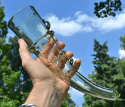 GLASS DRINKING HORN - HISTORICAL GLASS