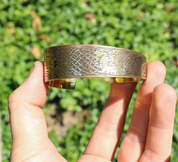 LAOISE, BRASS BANGLE, MADE IN IRELAND - CELTIC BRASS JEWELS, IMPORT FROM IRELAND