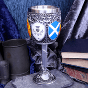 GOBLET OF THE BRAVE SCOTTISH SHIELD GLASS - MUGS, GOBLETS, SCARVES