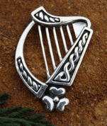 IRISH HARP, SILVER PENDANT - ANHÄNGER - SCHMUCK, SILBER