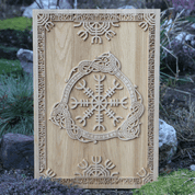 HELM OF AWE WALL DECORATION PLAQUETTE 32 X 45 CM - WOODEN STATUES, PLAQUES, BOXES