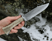 HOLT, BOWIE KNIFE WITH ANTLER, HAMON HARDENING - KNIVES