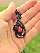 BLOODY MARY, RED GLASS PENDANT - FANTASY JEWELS