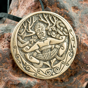 CERNUNNOS, GUNDESTRUP CAULDRON, BRONZE PENDANT - PENDANTS, NECKLACES