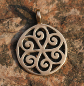 SUN SYMBOL II, BRONZE PENDANT - PENDANTS, NECKLACES