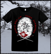 NEVER GIVE UP, NEVER SURRENDER, T-SHIRT - PAGAN T-SHIRTS NAAV FASHION