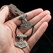 TÓR, THORS HAMMER, PENDANT, ZINC, ANTIQUE SILVER - VIKING PENDANTS