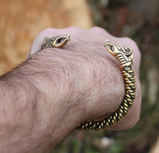 JELLING - VIKING DRAGON, BRONZE BRACELET - FORGED JEWELRY, TORCS, BRACELETS