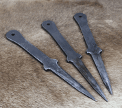 GLADIATOR THROWING KNIVES BLACK 8MM SET OF 3 - SHARP BLADES - THROWING KNIVES
