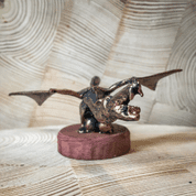 NORGAN - DRAGON. TIN FIGURE - BRONZE PATINA - PEWTER FIGURES