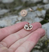 CELTIC TRISKELION, BRONZE BELT RIVET, CONCHO - BRONZE HISTORICAL JEWELS