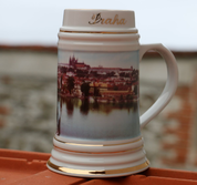 BEER TANKARD, PRAGUE 0.5 L, PORCELAIN - PORCELAIN MUGS