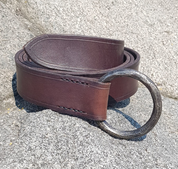 ALBAN, LEATHER BELT WITH FORGED BUCKLE - BELTS