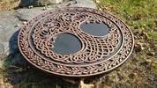 CELTIC TREE OF LIFE, WALL DECORATION - WOODEN STATUES, PLAQUES, BOXES