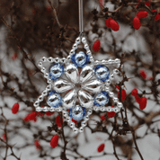 SNOW STAR, YULE DECORATION - VÁNOČNÍ OZDOBY