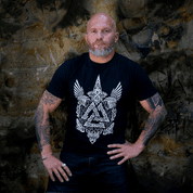 VALKNUT - VIKING MEN'S T-SHIRT B&W - HEIDNISCHE T-SHIRTS