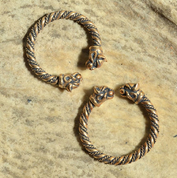 CELTIC CAT, RING, BRONZE - HISTORISCHEN REPLIKEN AUS BRONZE