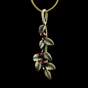 PREISELBEEREN, ANHÄNGER, BRONZE - MODESCHMUCK