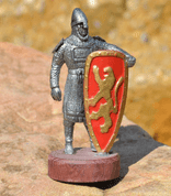 NORMAN WARRIOR WITH A PAINTED SHIELD. TIN FIGURE - PEWTER FIGURES