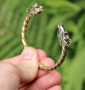 FIANNA, CELTIC DEER, BRACELET, BRASS - BRONZE HISTORICAL JEWELS