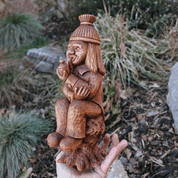 VODNIK - WATER SPIRIT - VODYANOY, WOODEN CARVED FIGURE FROM THE CARPATHIANS - WOODEN STATUES, PLAQUES, BOXES