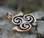 CELTIC TRISKELION, LA TENE AGE, BRONZE PENDANT - BRONZE HISTORICAL JEWELS