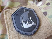DRAKKAR DRAGON SHIP AT NIGHT, 3D VELCRO PATCH - MILITARY PATCHES